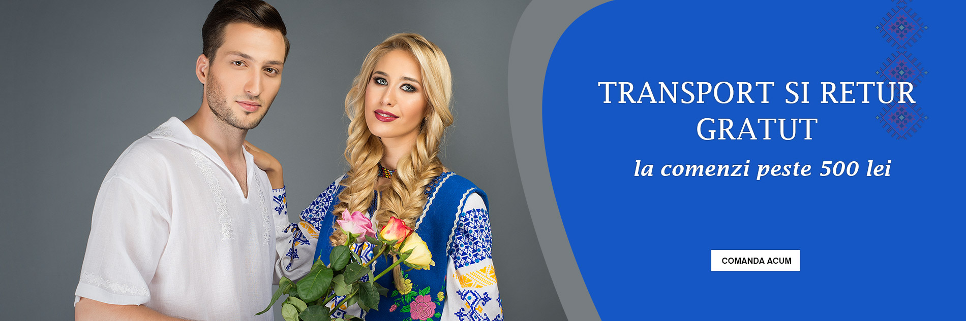 Transport si Retur gratuit costume populare