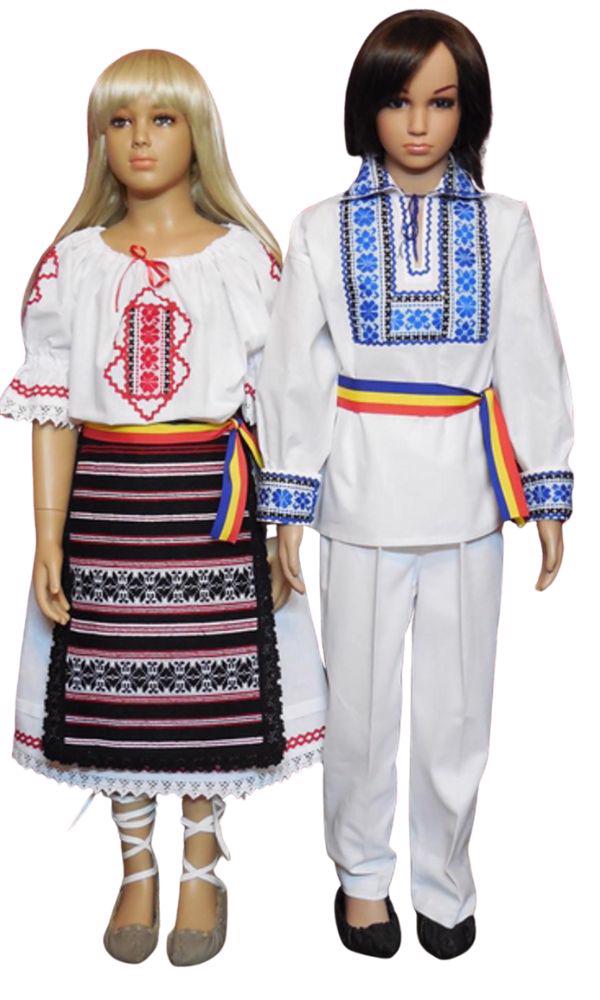 Costum popular copii  fetita si baietel