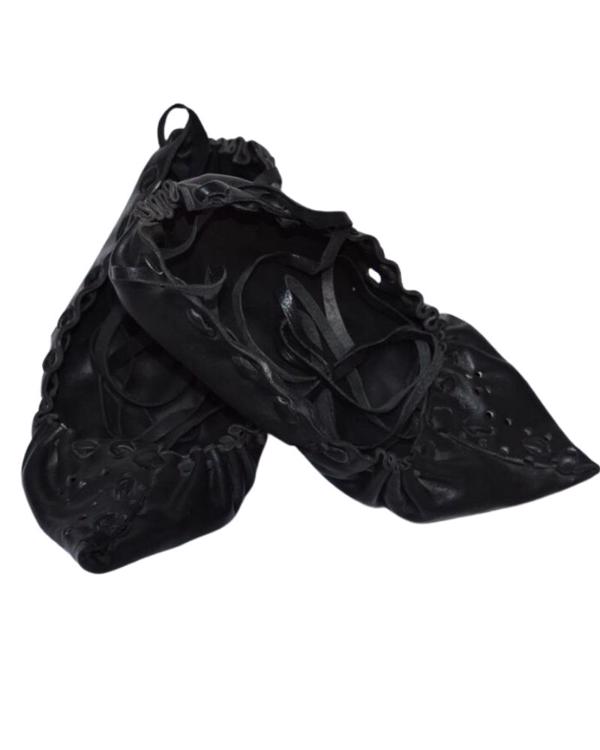 Opinci barbatesti din piele neagra 